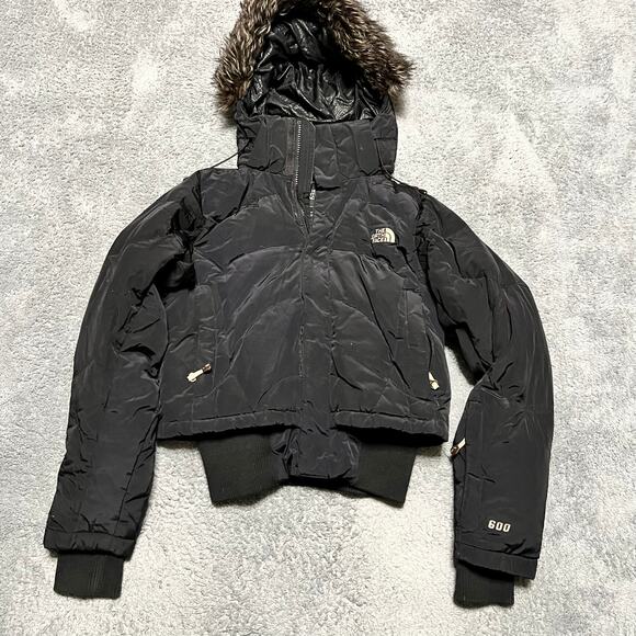 The North Face XS AR4L Bomber 600 Down Puffer Jacket Prodigy Black Winter Coat - Picture 1 of 11